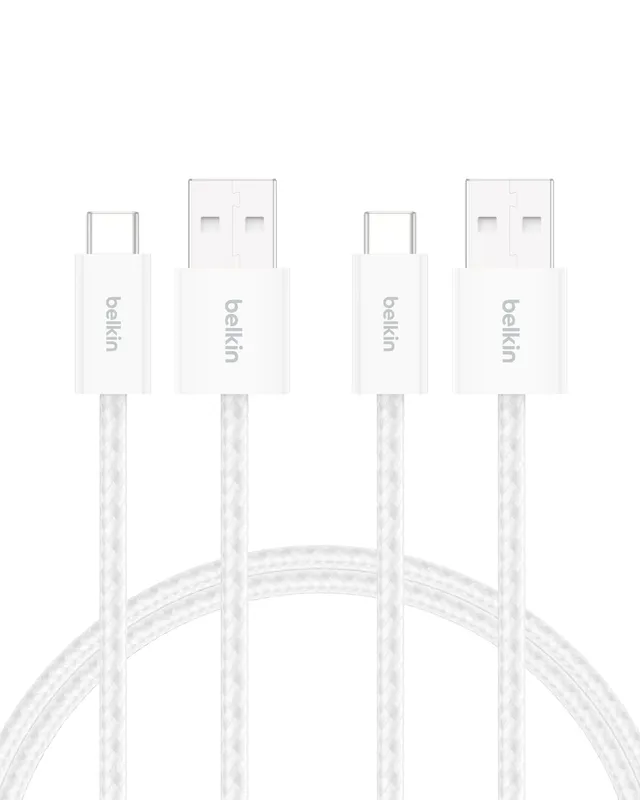 belkin-boostcharge-pack-de-2-c-bles-usb-a-vers-usb-c-tress-s-nylon-1-5-m-15w-bla image 1
