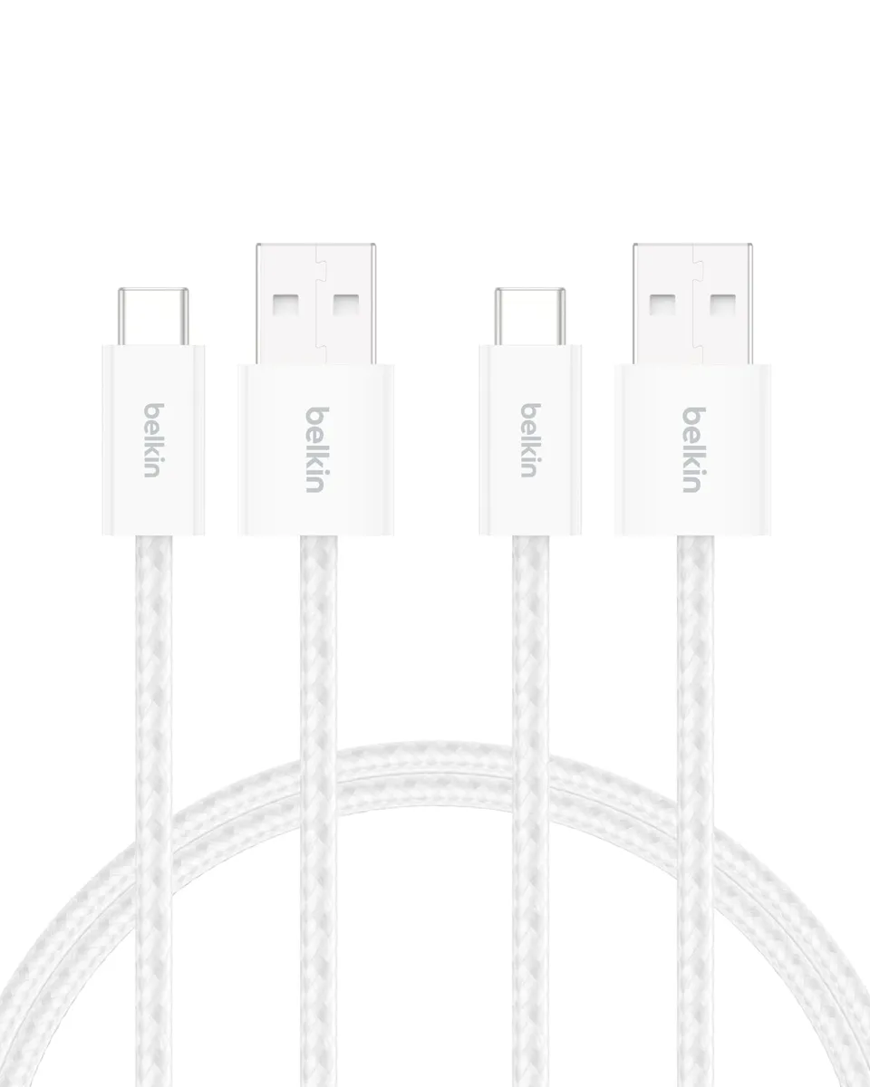 belkin-boostcharge-pack-de-2-c-bles-usb-a-vers-usb-c-tress-s-nylon-1-5-m-15w-bla image 1