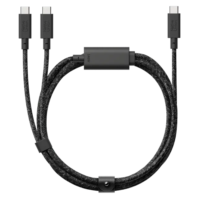 native-union-belt-cable-2-in-1-usb-c-vers-usb-c-140-w-c-ble-double-connecteur-ul image 1