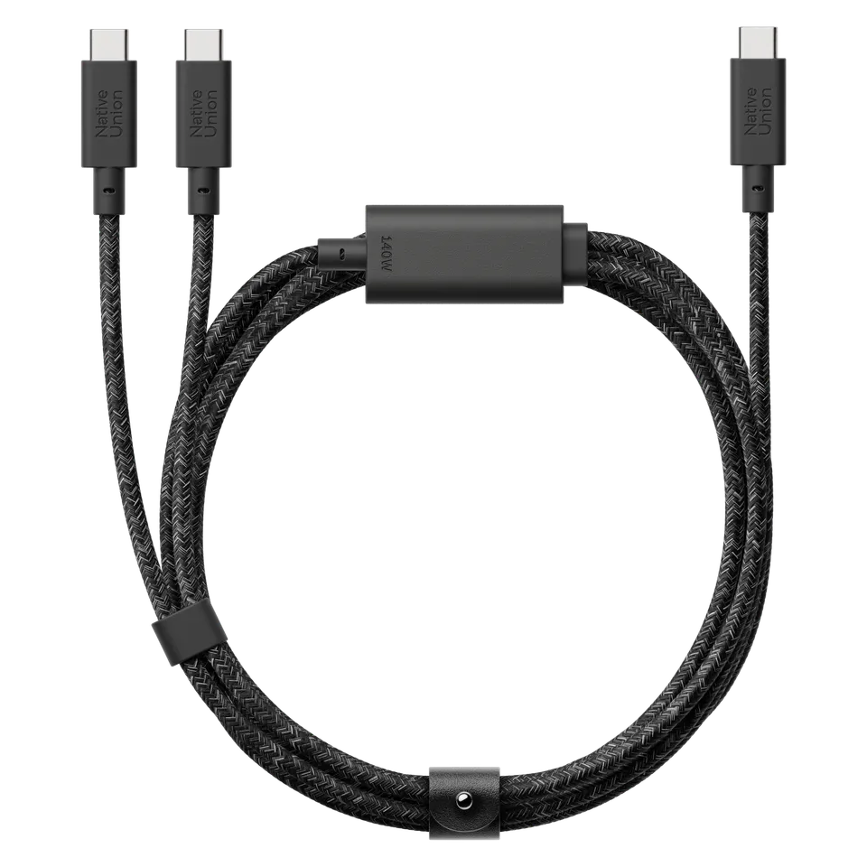 native-union-belt-cable-2-in-1-usb-c-vers-usb-c-140-w-c-ble-double-connecteur-ul image 1