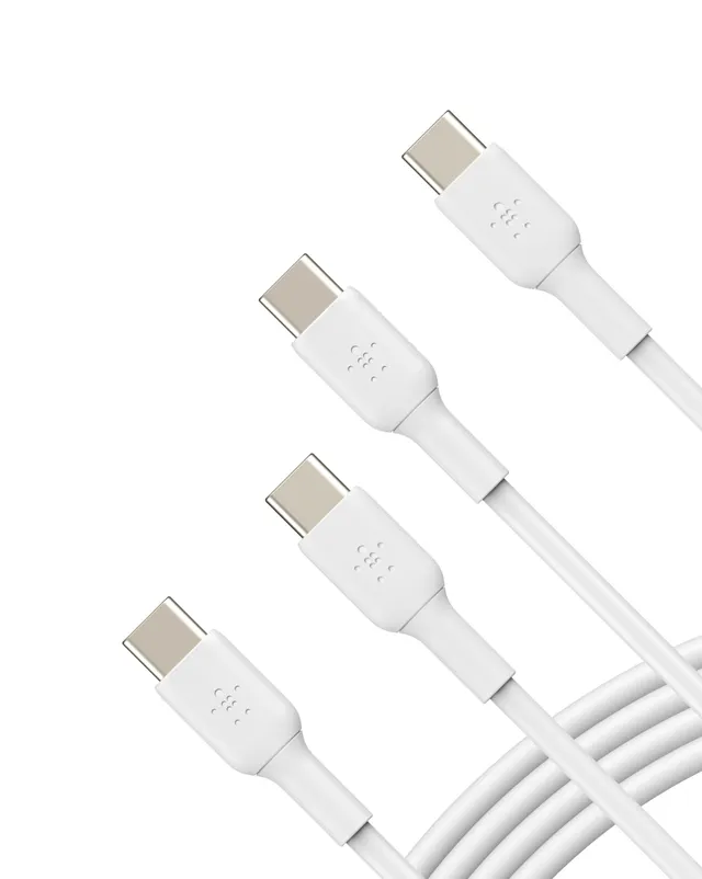 belkin-usb-c-vers-usb-c-2-0-pack-de-2-c-bles-charge-rapide-1-m-pvc-blanc-certifi image 1