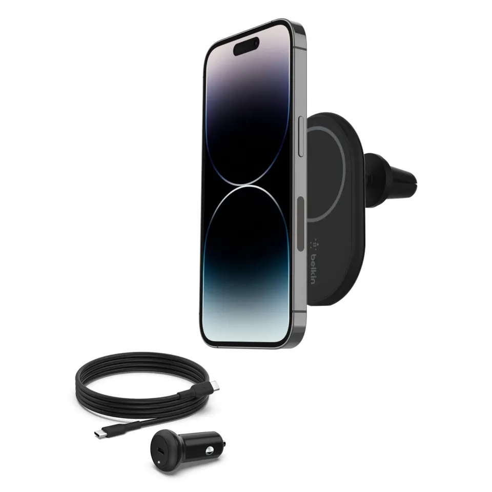 belkin-boostcharge-chargeur-de-voiture-magn-tique-sans-fil-magsafe-10-w-avec-sup image 1