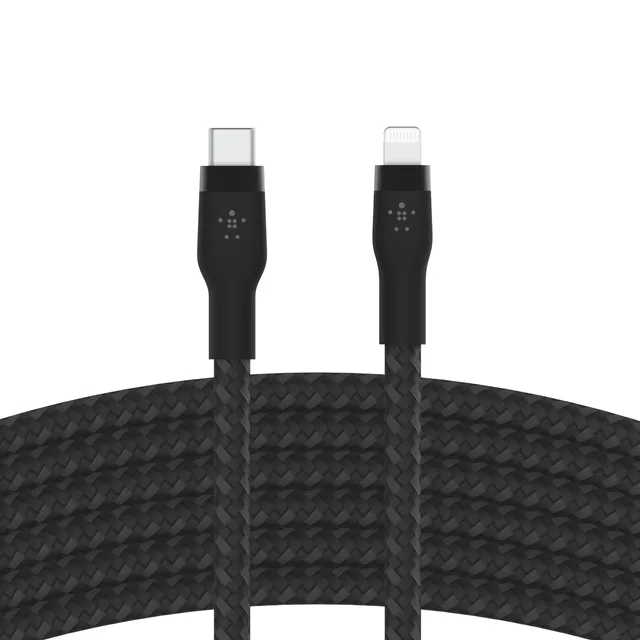belkin-boostcharge-pro-flex-c-ble-tress-usb-c-vers-lightning-mfi-20-w-power-deli image 1