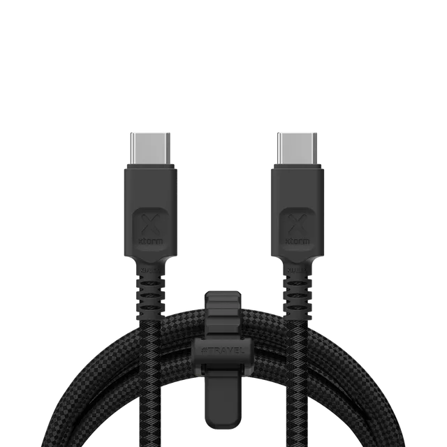 xtorm-next-gen-usb-c-pd-100w-3-m-noir-c-ble-tress-c-lock-longue-port-e-avec-e-ma image 1