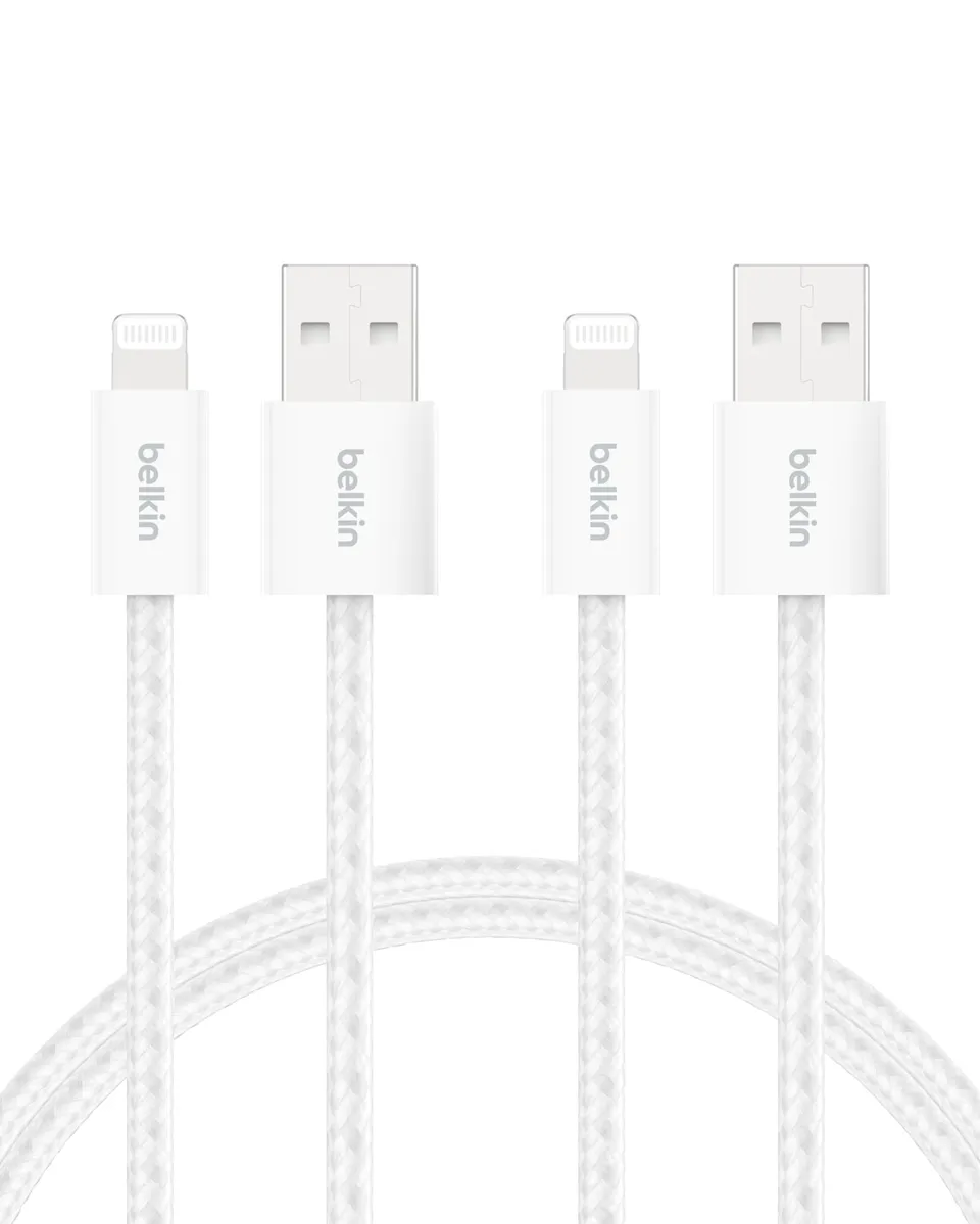 belkin-boostcharge-pack-de-2-c-bles-usb-a-vers-lightning-tress-s-1-5-m-charge-ra image 1