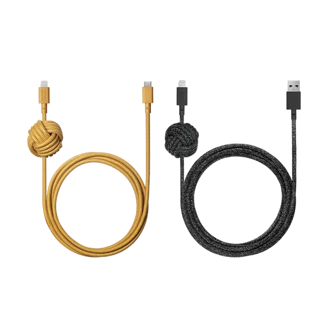 native-union-night-cable-set-c-ble-usb-a-vers-lightning-et-usb-c-vers-lightning- image 1