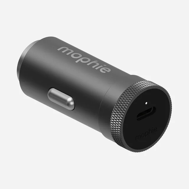 mophie-20w-chargeur-voiture-allume-cigare-usb-c-single-port-en-aluminium image 1