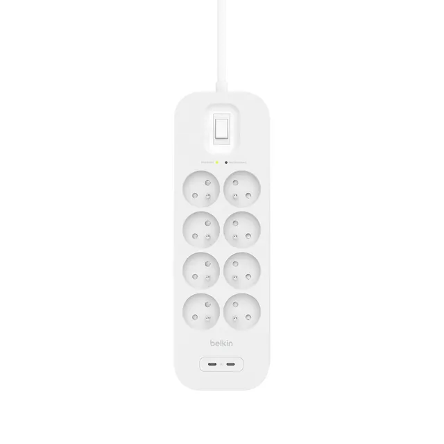 belkin-multiprise-parafoudre-8-prises-avec-2-ports-usb-c-pd-18-w-protection-900- image 1