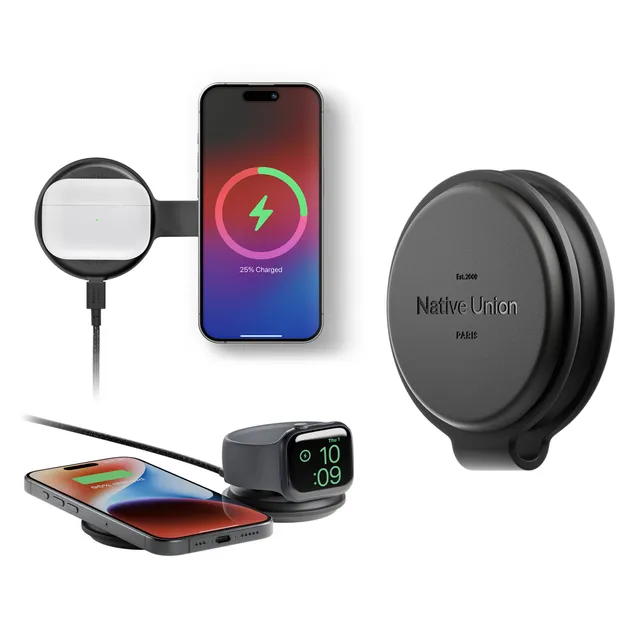 native-union-voyage-chargeur-sans-fil-magn-tique-2-en-1-pliable-qi2-15w-station- image 1
