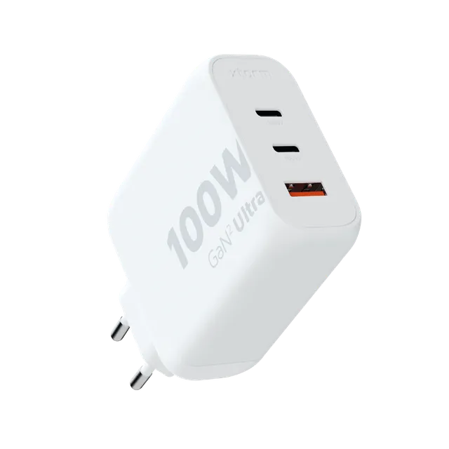xtorm-gan2-ultra-100w-chargeur-mural-usb-c-pd-blanc-pour-laptop image 1