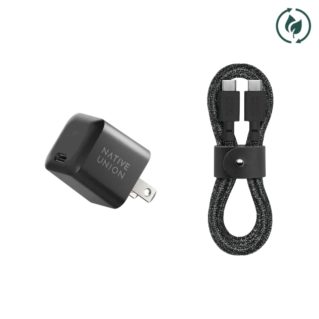 native-union-fast-gan-charger-pd-30w-avec-c-ble-usb-c-chargeur-compact-gan-power image 1