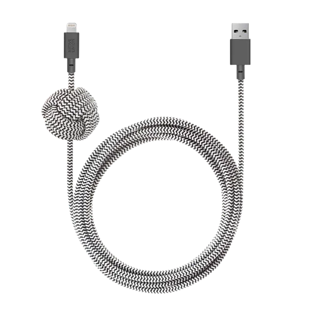 native-union-night-cable-c-ble-usb-a-vers-lightning-3-m-10ft-apple-mfi-n-ud-lest image 1