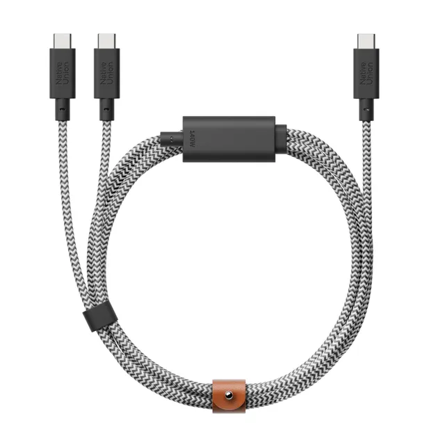 native-union-belt-cable-2-en-1-usb-c-double-connecteur-140w-2-m-c-ble-de-charge- image 1
