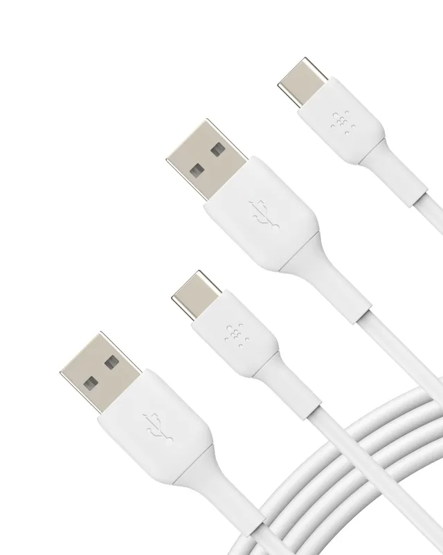 belkin-boostcharge-c-ble-usb-c-vers-usb-a-1m-pack-de-2-certifi-usb-if-blanc image 1
