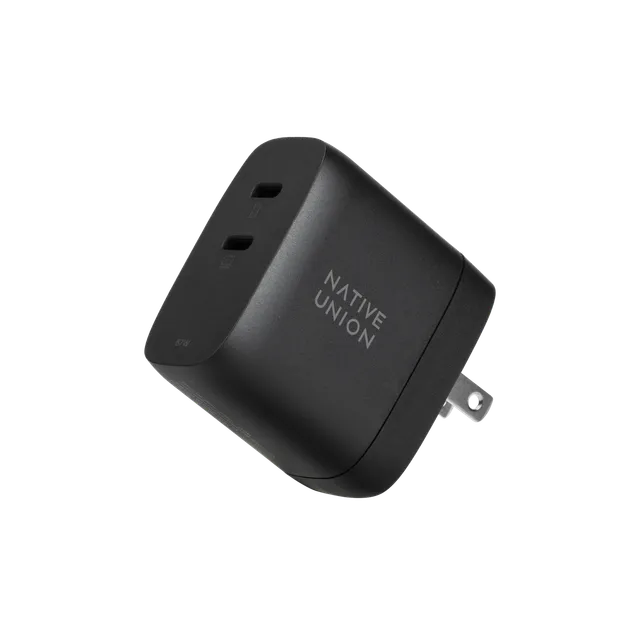 native-union-fast-gan-charger-pd-67w-chargeur-rapide-double-usb-c-avec-r-partiti image 1