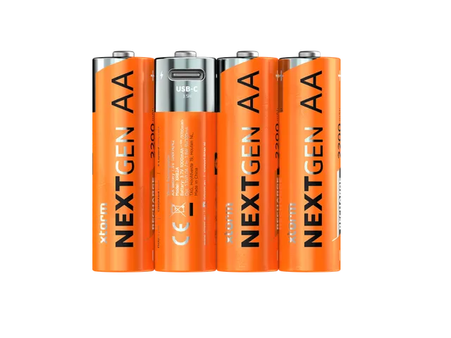 xtorm-piles-rechargeables-aa-usb-c-r-sistantes-l-eau-pack-de-4-charge-usb-c-int- image 1