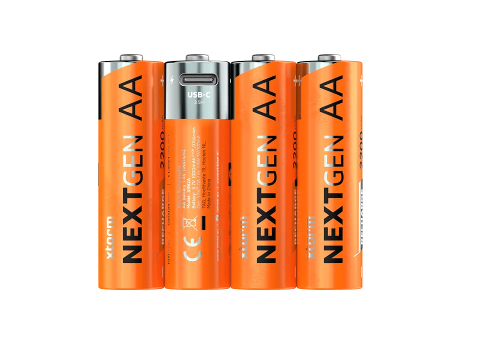 xtorm-piles-rechargeables-aa-usb-c-r-sistantes-l-eau-pack-de-4-charge-usb-c-int- image 1