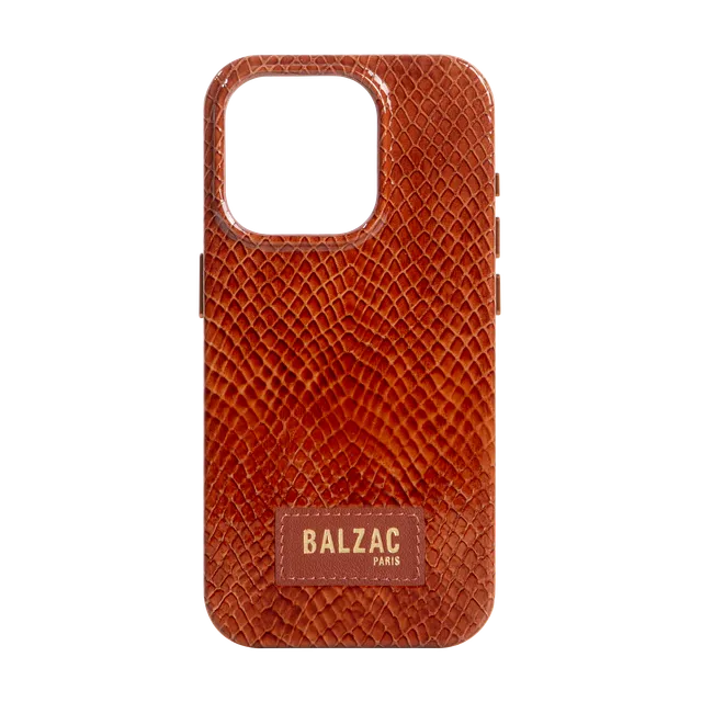 native-union-x-balzac-paris-embossed-cognac-case-pour-iphone-15-coque-cuir-v-rit image 1