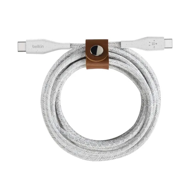 belkin-boostcharge-c-ble-usb-c-vers-usb-c-avec-sangle-de-fermeture-gaine-tress-e image 1