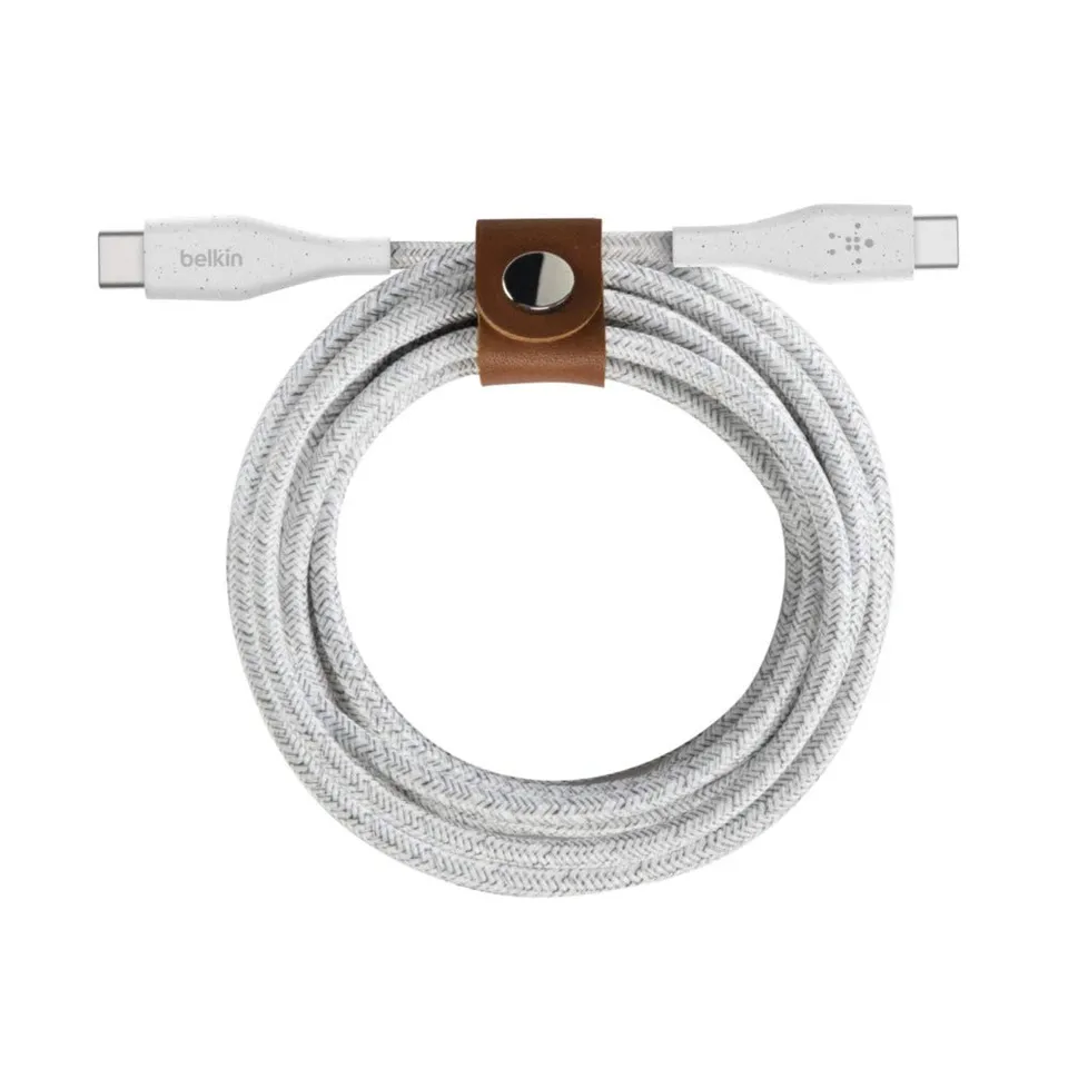 belkin-boostcharge-c-ble-usb-c-vers-usb-c-avec-sangle-de-fermeture-gaine-tress-e image 1