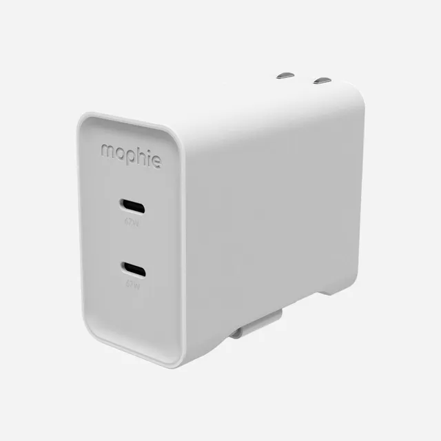 mophie-speedport-67w-chargeur-secteur-gan-avec-2-ports-usb-c-et-c-ble-r-tractabl image 1