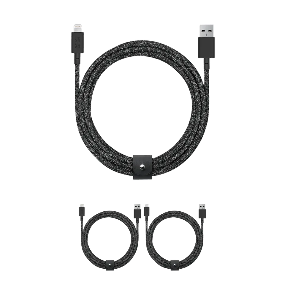 native-union-belt-cable-xl-3-pack-c-bles-usb-a-vers-lightning-3-m-tresse-nylon-r image 1