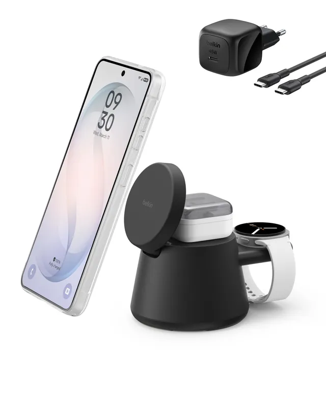 belkin-ultracharge-station-de-charge-3-en-1-qi2-2-25-w-magn-tique-avec-support-u image 1