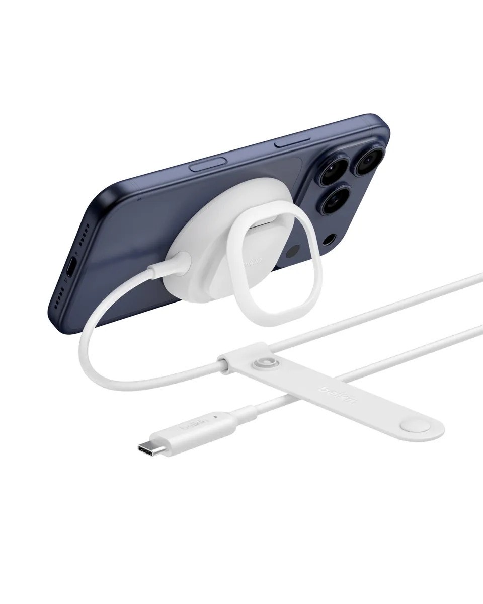 belkin-ultracharge-chargeur-magn-tique-qi2-25-w-compatible-magsafe-avec-b-quille image 1