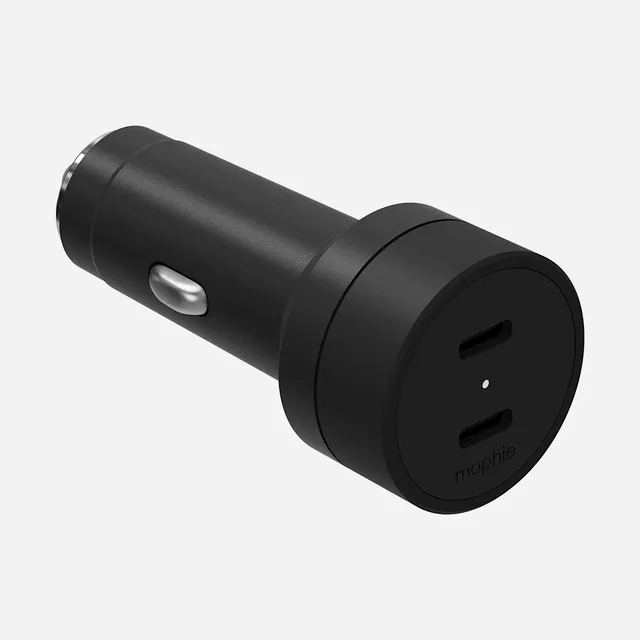 mophie-60w-dual-port-usb-c-car-adapter-chargeur-allume-cigare-double-usb-c-pd-30 image 1