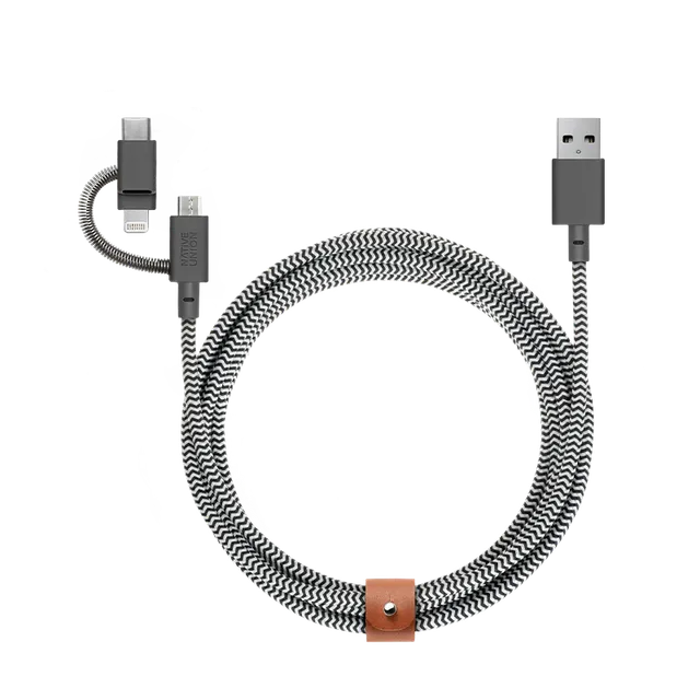 native-union-belt-cable-universal-c-ble-de-charge-3-en-1-micro-usb-lightning-usb image 1