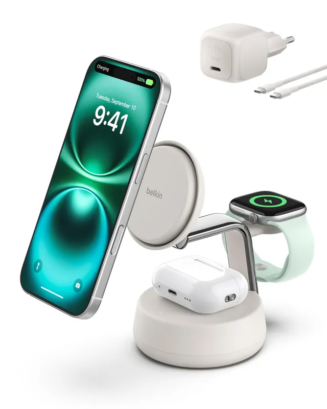 belkin-ultracharge-pro-3-en-1-chargeur-induction-qi2-25-w-compatible-magsafe-ave image 1