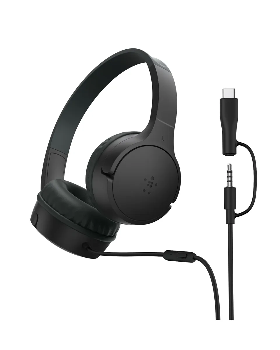 belkin-soundform-mini-casque-audio-enfant-filaire-usb-c-et-3-5-mm-micro-85-db-ma image 1