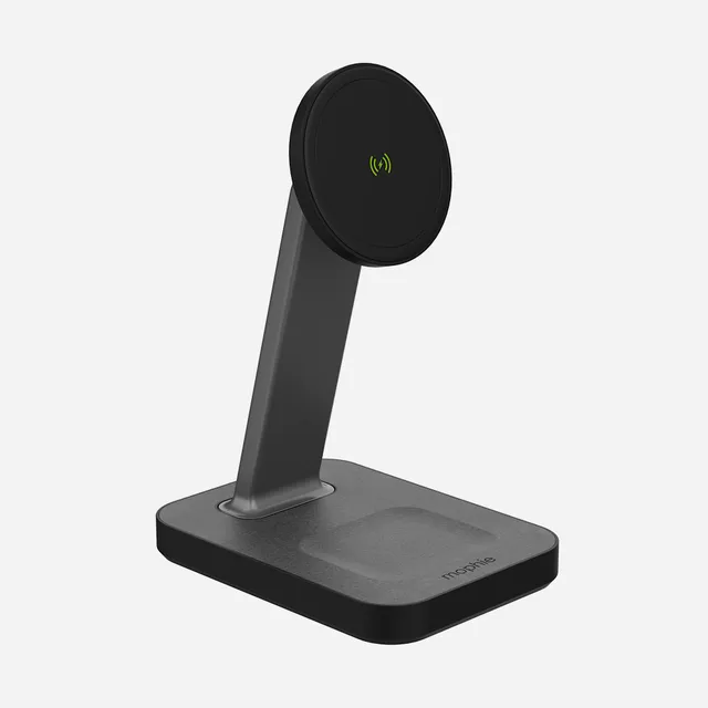 mophie-wireless-desktop-charging-station-2-en-1-socle-de-charge-sans-fil-magsafe image 1