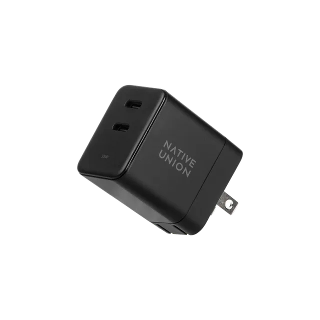 native-union-fast-gan-charger-pd-35w-chargeur-compact-2-ports-usb-c-power-delive image 1