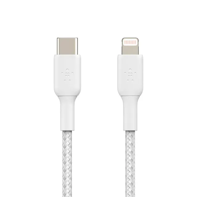 belkin-boostcharge-c-ble-usb-c-vers-lightning-tress-3-m-blanc-certifi-mfi-charge image 1