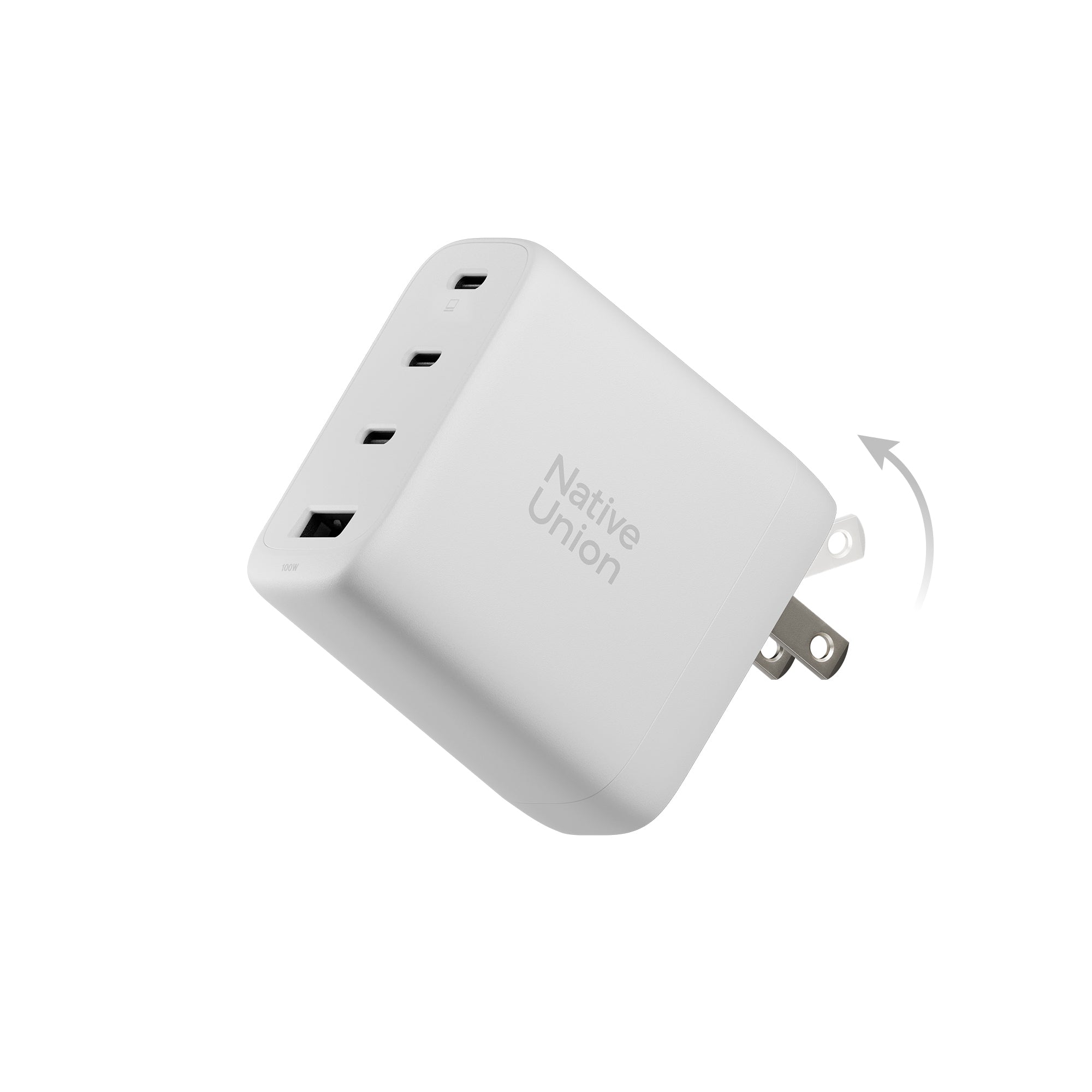 native-union-fast-gan-charger-pd-100w-chargeur-gan-4-ports-3-usb-c-1-usb-a-avec- image 4