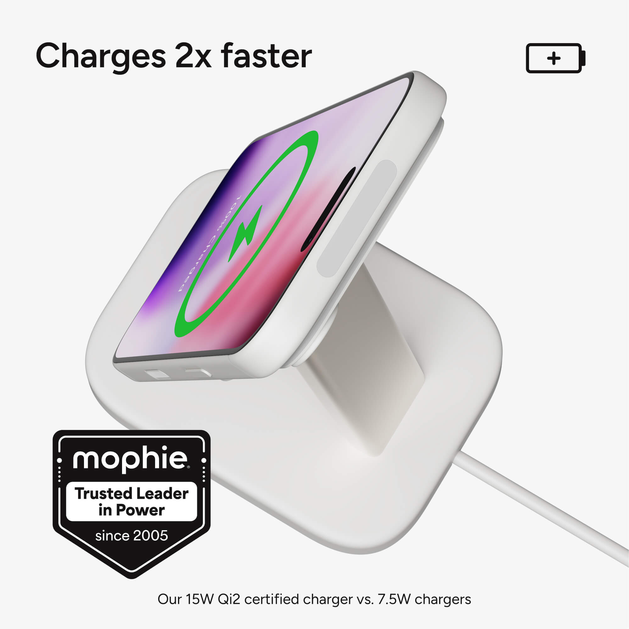 mophie-wireless-charging-stand-support-de-charge-sans-fil-magn-tique-qi2-magsafe image 2