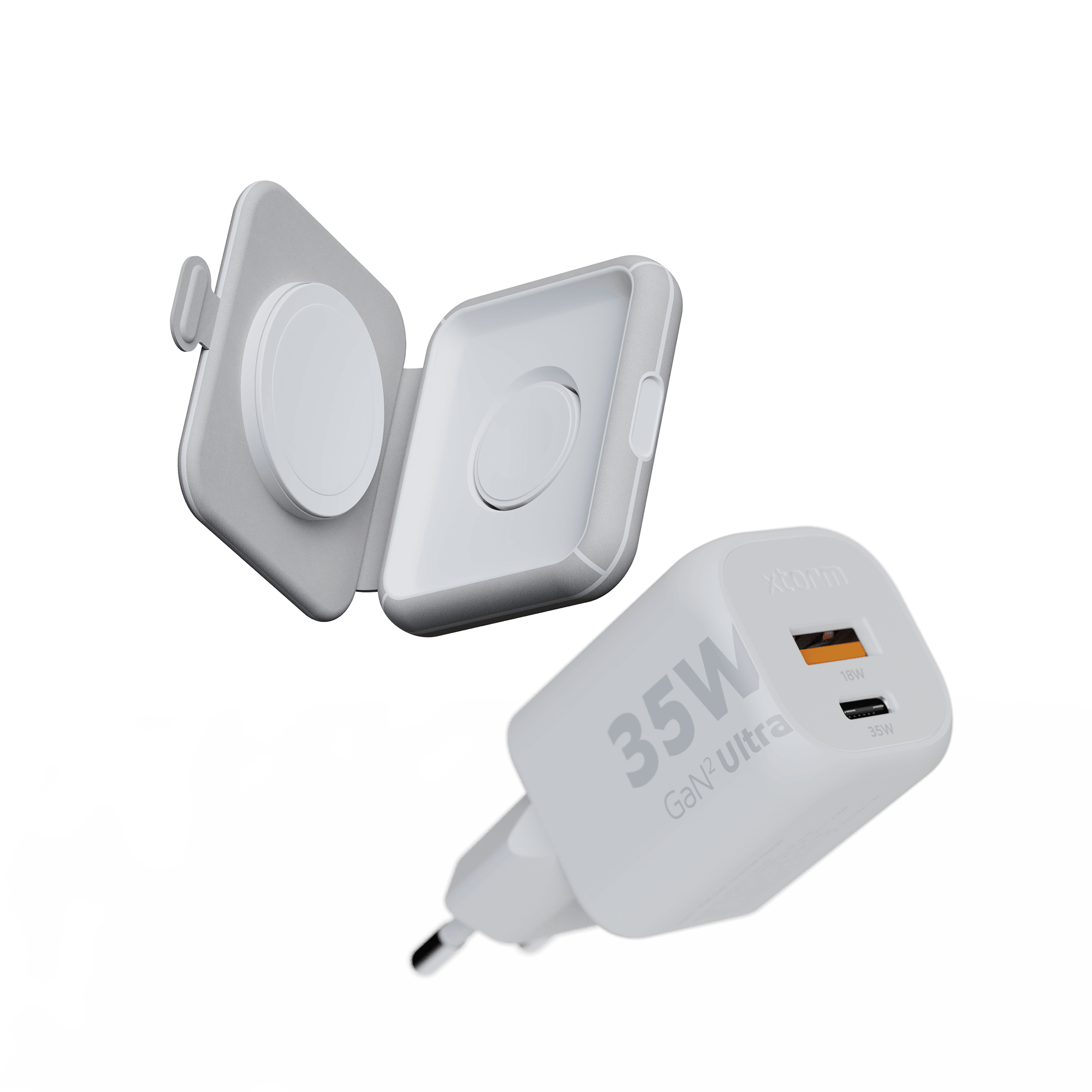 xtorm-2-en-1-pliable-chargeur-rapide-35w-gan2-pack-chargeur-sans-fil-de-voyage-m image 1