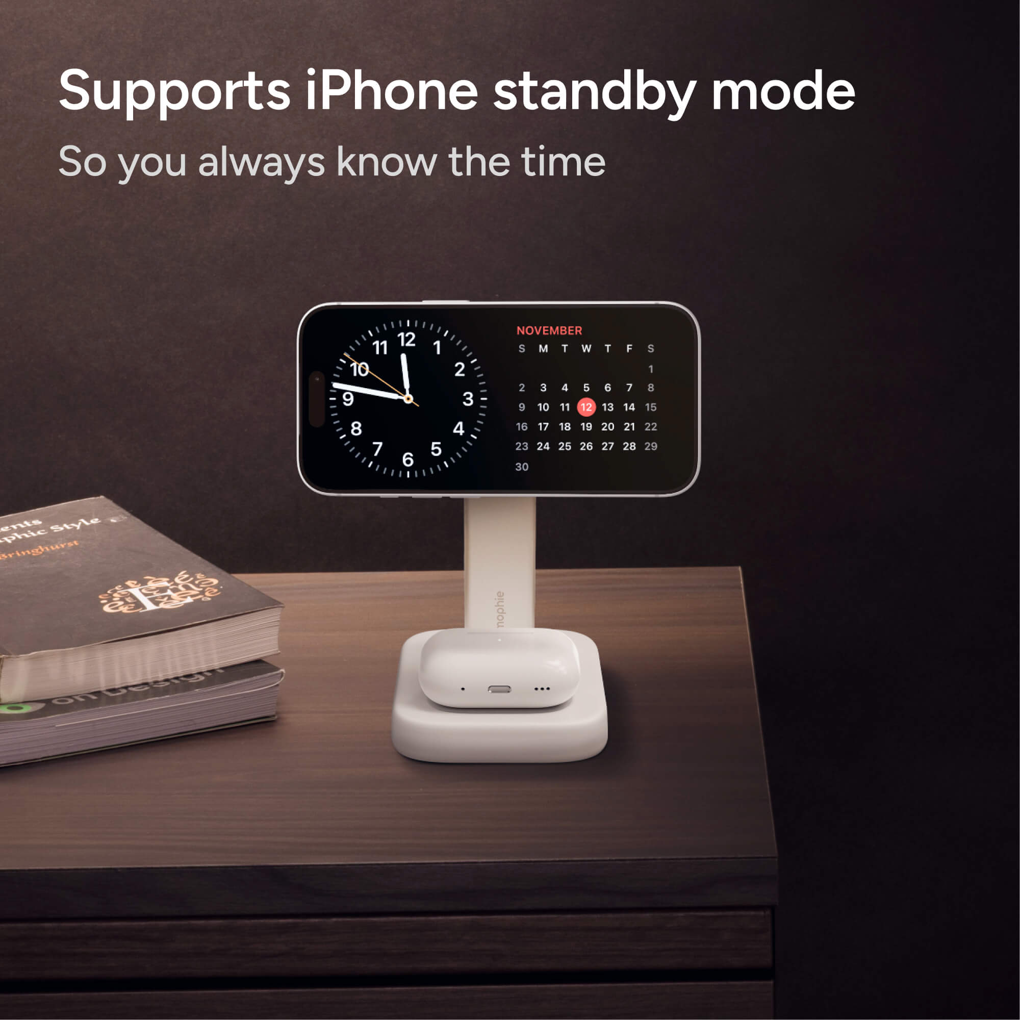 mophie-support-de-charge-sans-fil-2-en-1-pour-iphone-et-airpods-magsafe-qi2-jusq image 6
