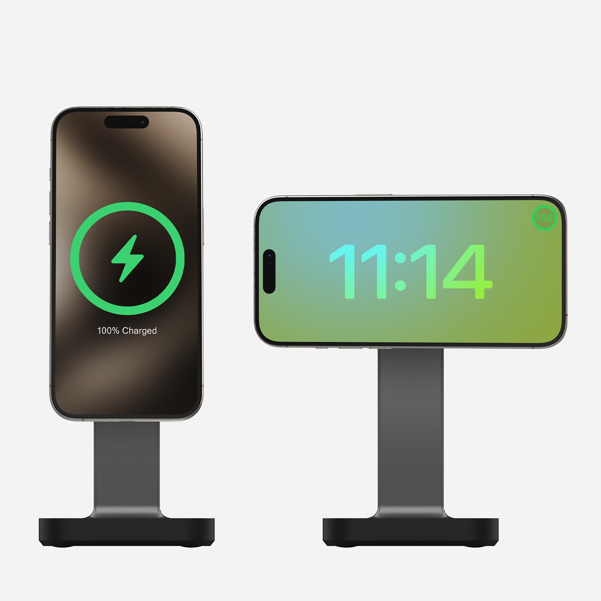 mophie-wireless-desktop-charging-station-2-en-1-socle-de-charge-sans-fil-magsafe image 2