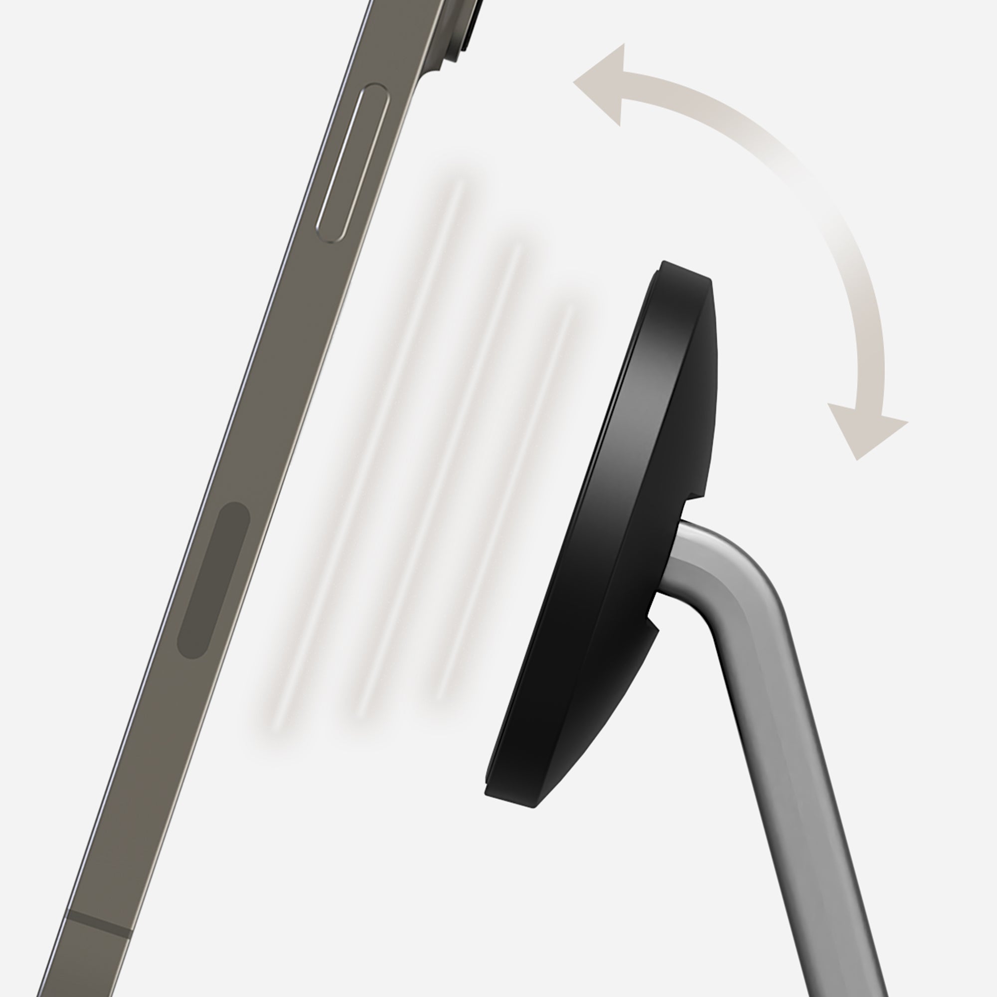 mophie-wireless-desktop-charging-station-2-en-1-socle-de-charge-sans-fil-magsafe image 3