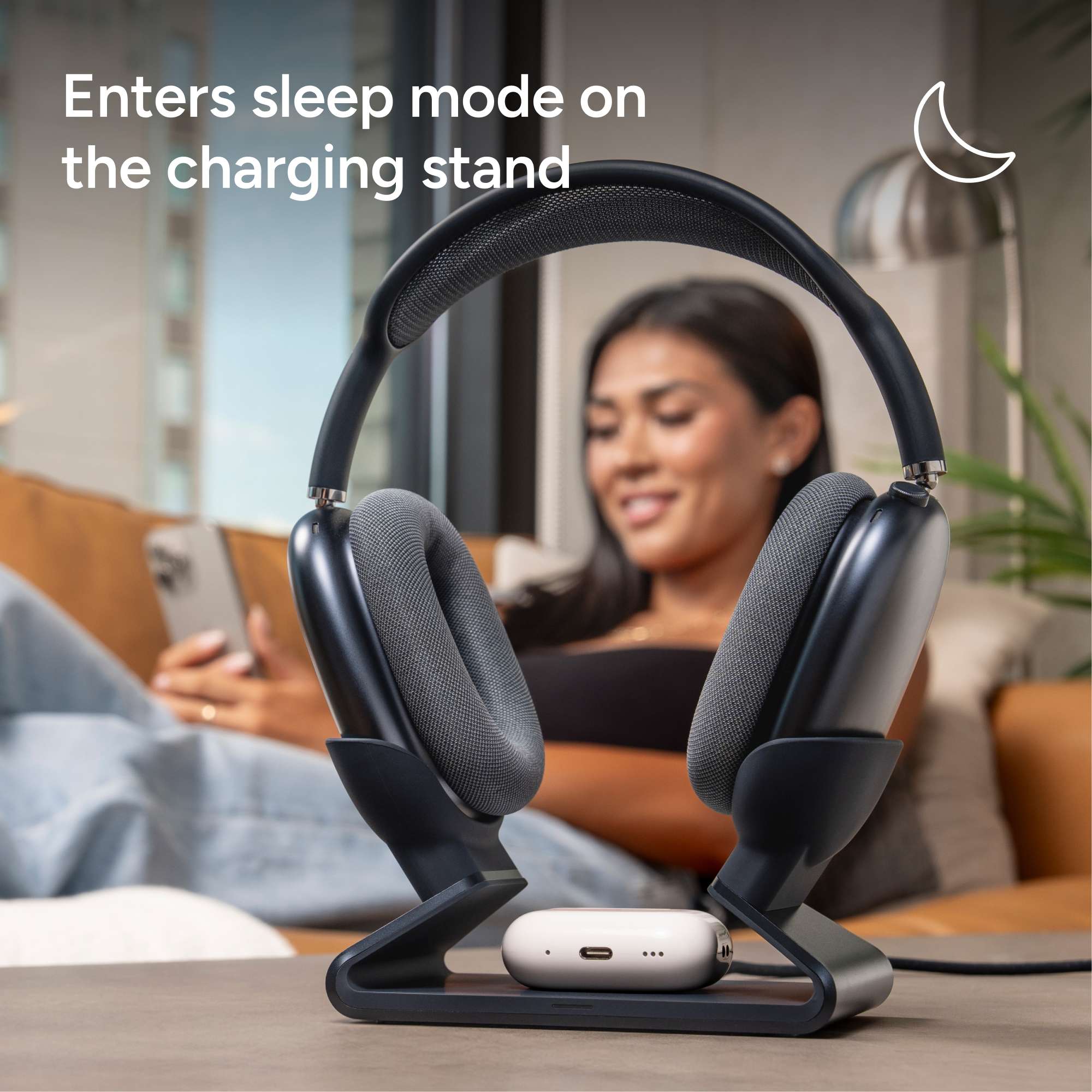 mophie-airpods-max-charging-stand-support-de-charge-usb-c-avec-dock-magn-tique-e image 7