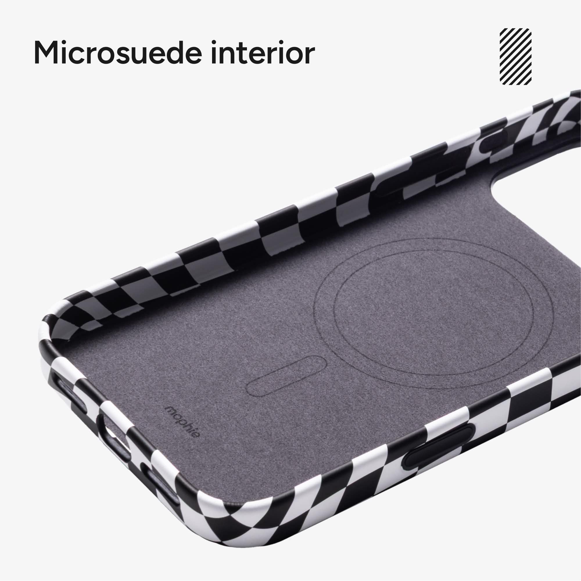 mophie-check-iphone-case-coque-magsafe-motif-damier-boutons-de-contr-le-cam-ra-i image 5