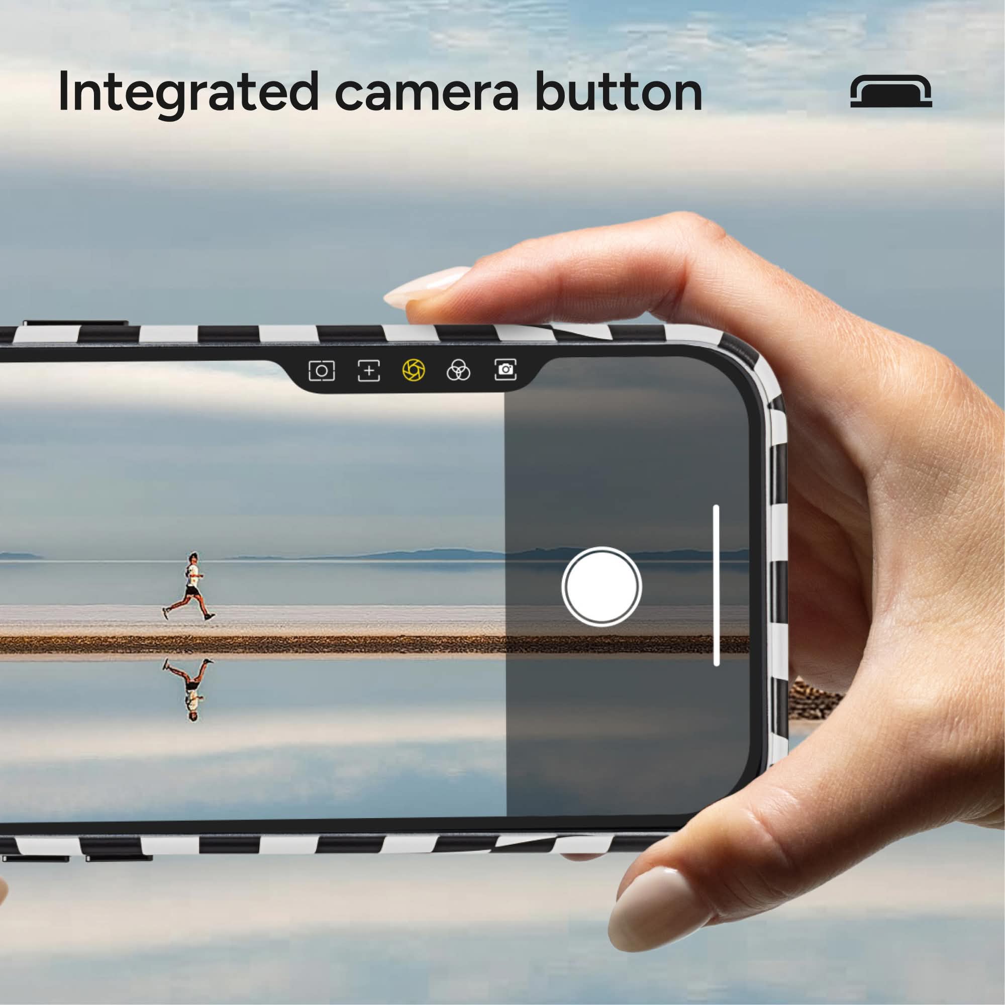 mophie-optical-check-coque-iphone-damier-compatible-magsafe-avec-boutons-de-cont image 4