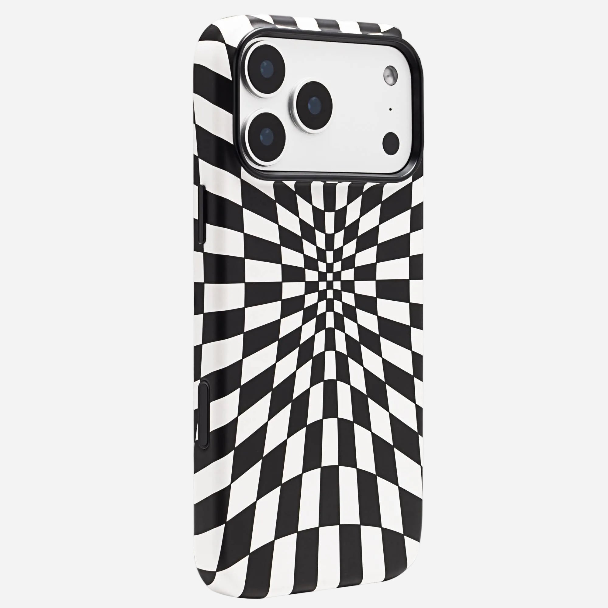 mophie-optical-check-coque-iphone-damier-compatible-magsafe-avec-boutons-de-cont image 1