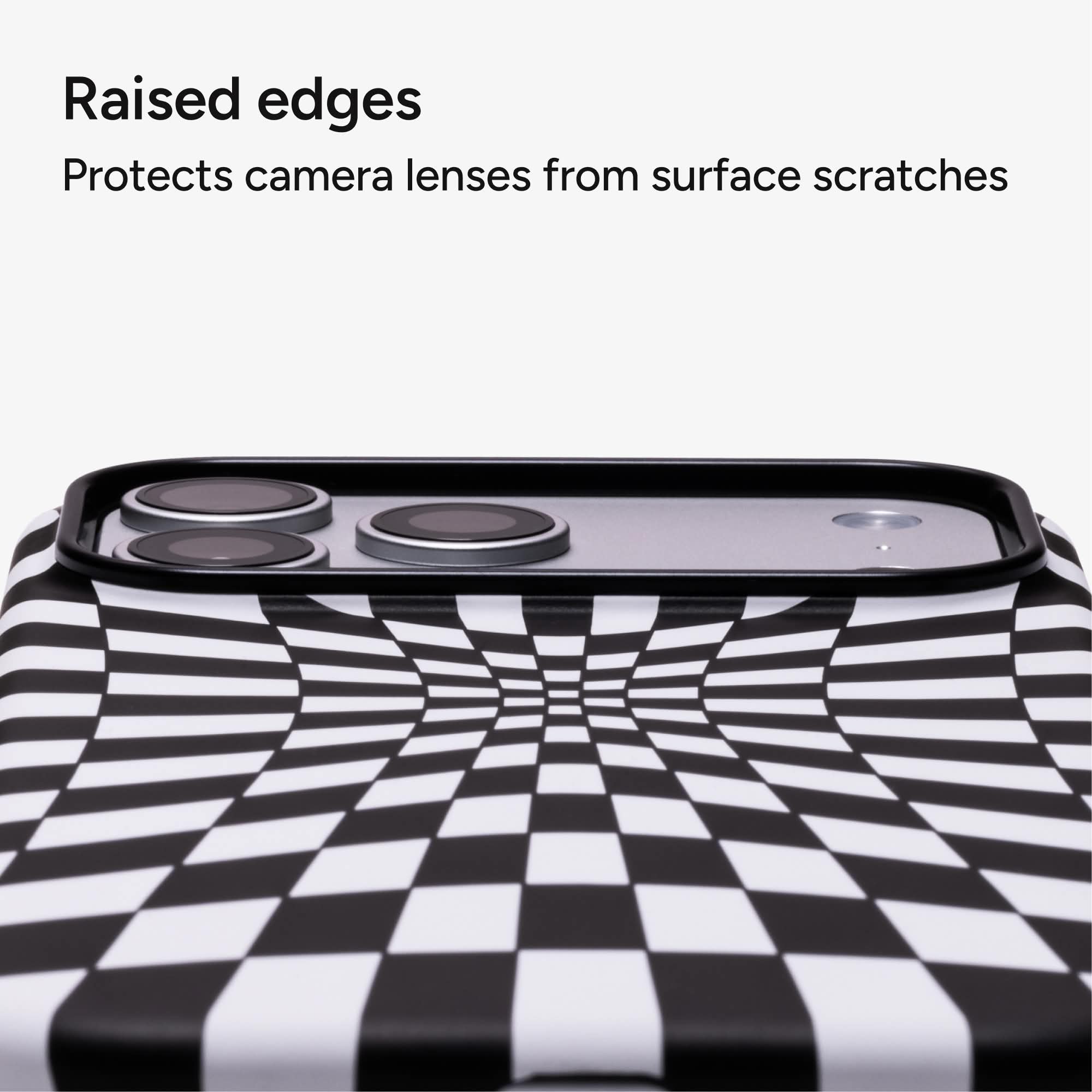 mophie-optical-check-coque-iphone-damier-compatible-magsafe-avec-boutons-de-cont image 6
