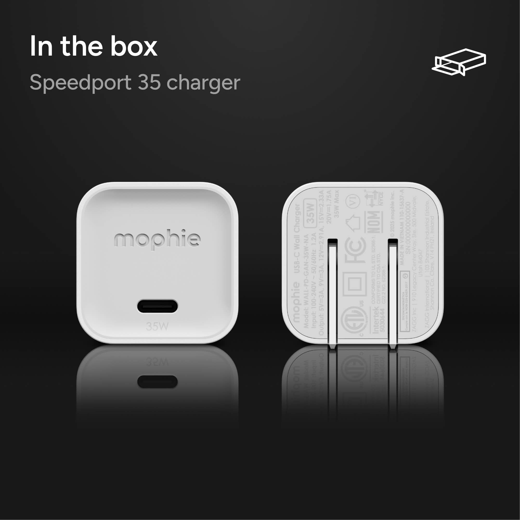 mophie-speedport-35w-chargeur-mural-usb-c-gan-ultra-compact-35w image 5