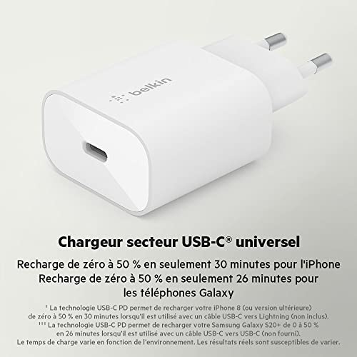 belkin-boostcharge-chargeur-secteur-usb-c-25-w-pps-power-delivery-charge-rapide- image 6