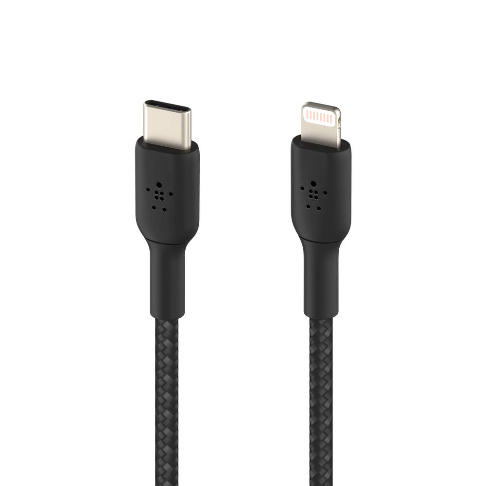 belkin-boostcharge-c-ble-usb-c-vers-lightning-tress-3-m-noir-certifi-mfi-charge- image 2