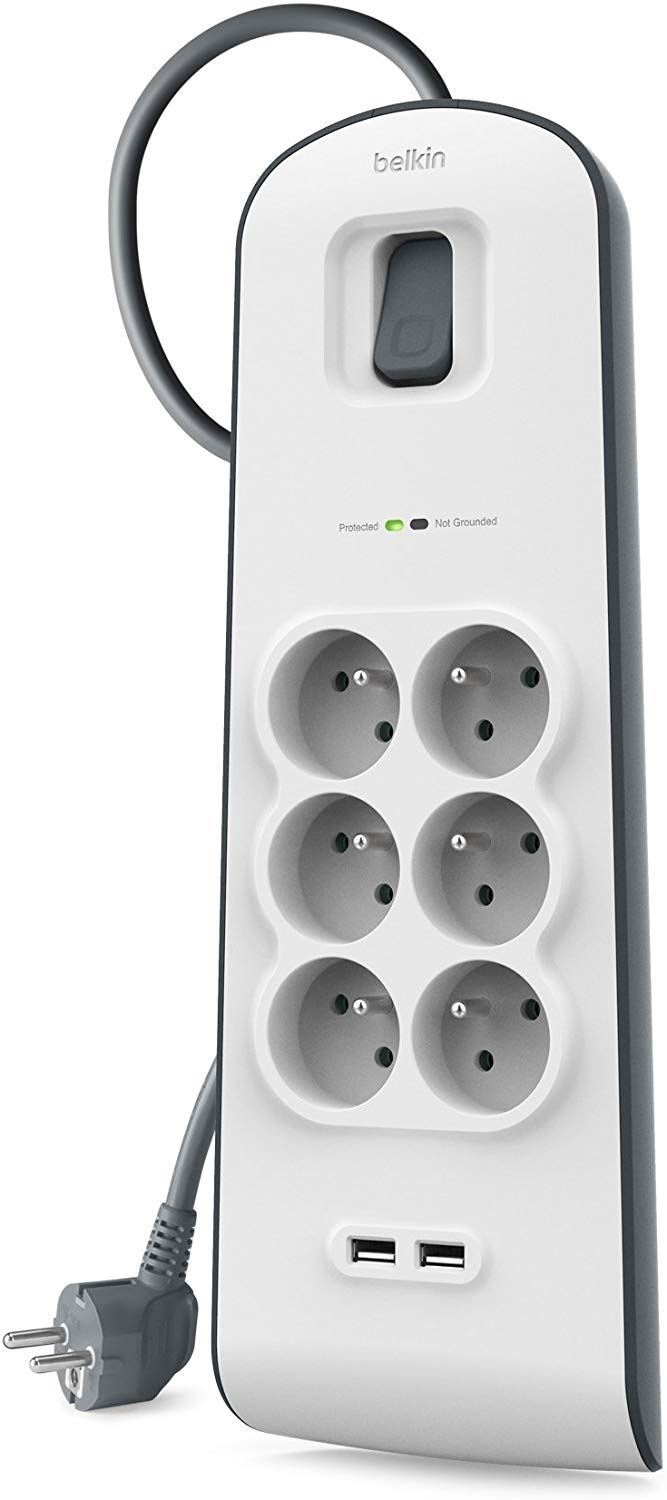 belkin-parafoudre-4-prises-avec-2-ports-usb-525-joules-cordon-de-2-m-blanc-bsv40 image 6